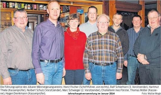 - Neuer Vorstand des Männergesangvereins-Jübar -