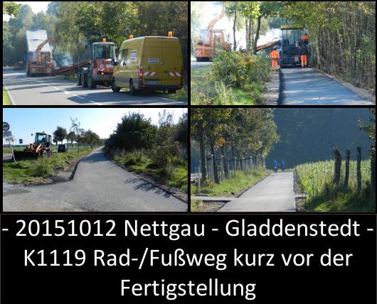 - 20151012 Nettgau - Gladdenstedt - K1119 Rad-/Fußweg kurz vor der Fertigstellung