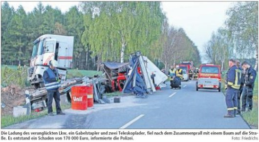 20160504a Altmark Zeitung - Nettgau-Mellin - LKW-Unfall