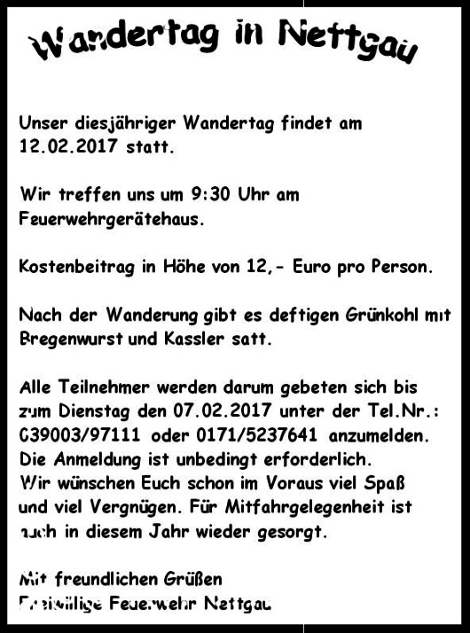 - Nettgau - Winterwanderung am 12.02.2017 -