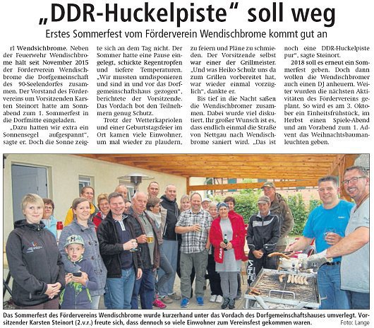 20170814 Altmark Zeitung - Wendischbrome - Sommerfest (von Rüdiger Lange)