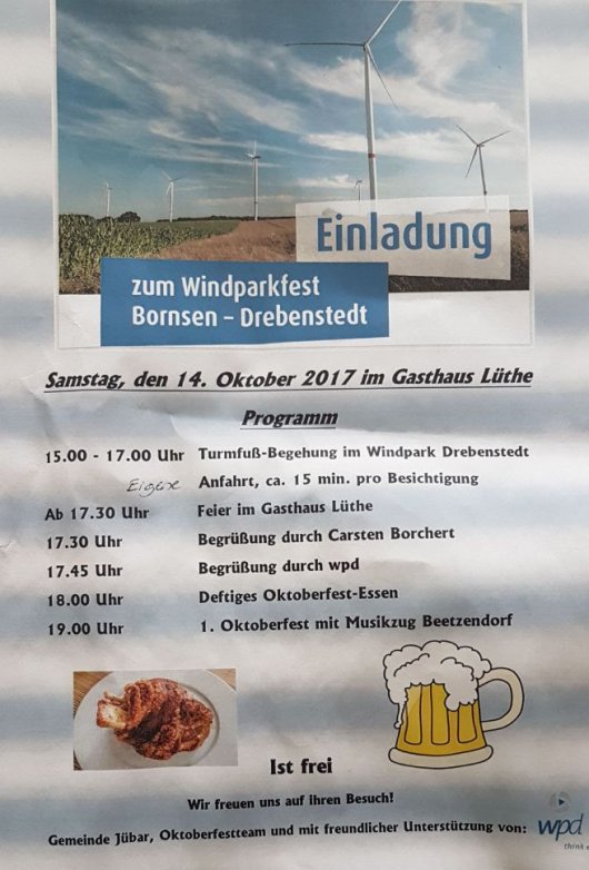 20171014 Windparkfest Einladung