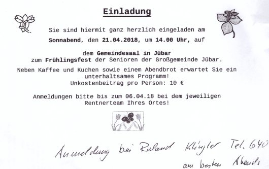 2018 Senioren Frühlingsfest