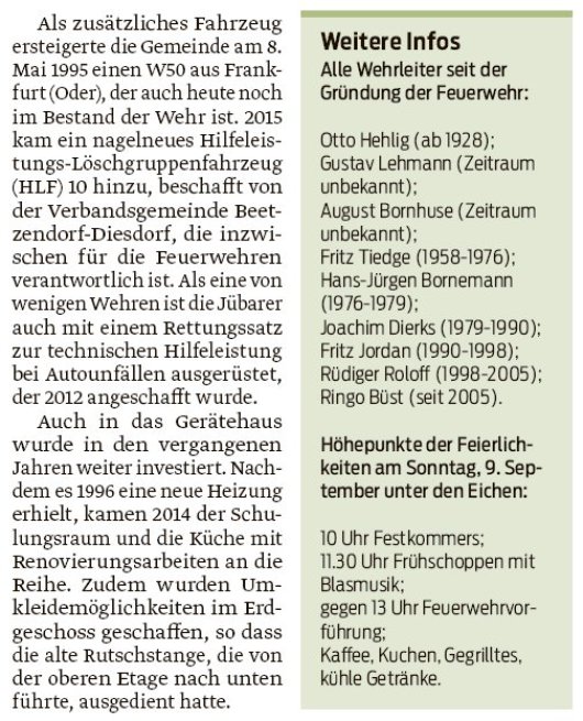 20180905 Volksstimme - Jübar - FFW 90 Jahre von Walter Mogk