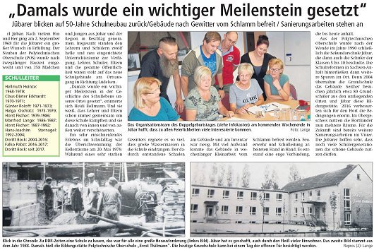 20180906 Altmark Zeitung - Jübar - 50 Jahre Schulneubau von Rüdiger Lange