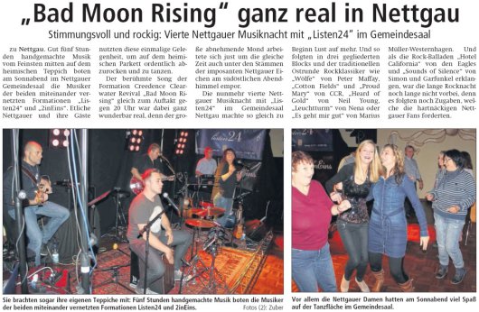 20181002 Altmark Zeitung - Nettgau - listen24 vierte Nettgauer Musiknacht (Von Kai Zuber)