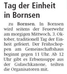 20181002 Altmark Zeitung - Bornsen - Tag der Einheit am 3. Oktober (Von Kai Zuber)
