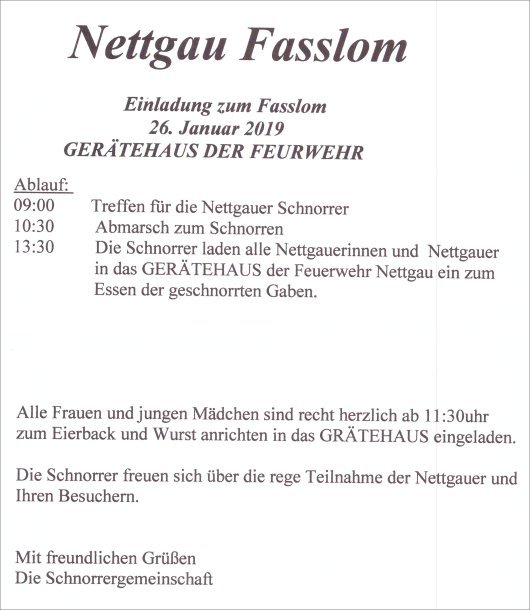 20190121 Nettgau - Fasslom - Einladung zum 26.01.2019