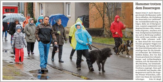 20190213 Volksstimme - Hanum - Winterwanderung im Dauerregen (von Walter Mogk)