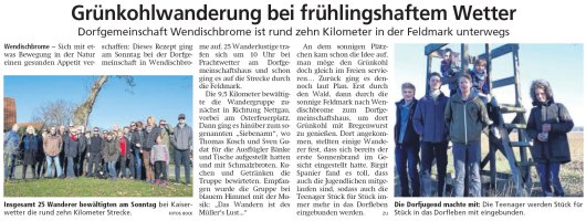 20190226 Altmark Zeitung - Wendischbrome - Grünkohlwanderung (von Bock)