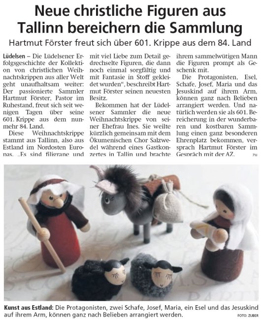 20190311 Altmark Zeitung - Lüdelsen - 601. Krippe aus 84. Land (von Kai Zuber)