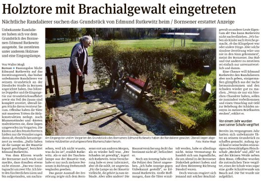 20190404 Volksstimme - Bornsen - Randalierer ausgetobt (von Walter Mogk)