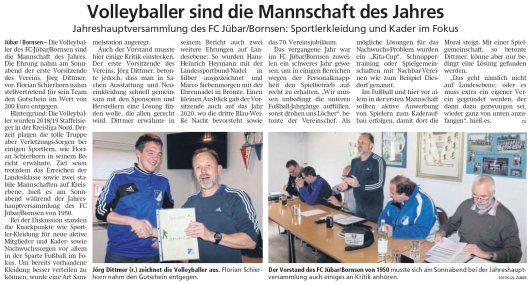 20190416 Altmark Zeitung - Jübar - FCJB-Jahreshauptversammlung (von Kai Zuber)