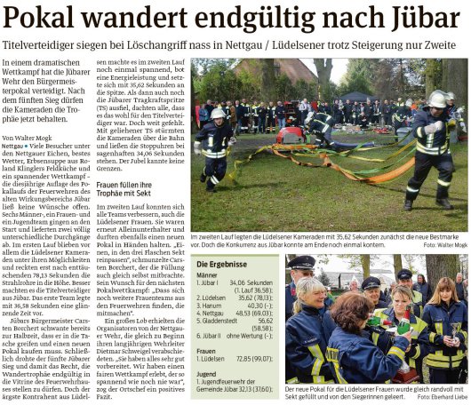 20190508 Volksstimme - Gemeinde Jübar - Gemeindefeuerwehrausscheid - Pokal endgültig in Jübar (Walter Mogk)