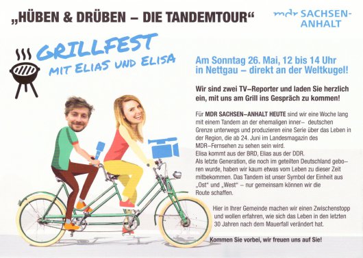20190526 Nettgau - MDR 'Sachsen-Anhalt Heute' am Weltkugelbrunnen