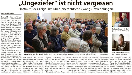 20190529 Altmark Zeitung - Gemeinde Jübar - Hartmut Bock zeigt Film über Zwangsumsiedelungen (Jens Heymann)