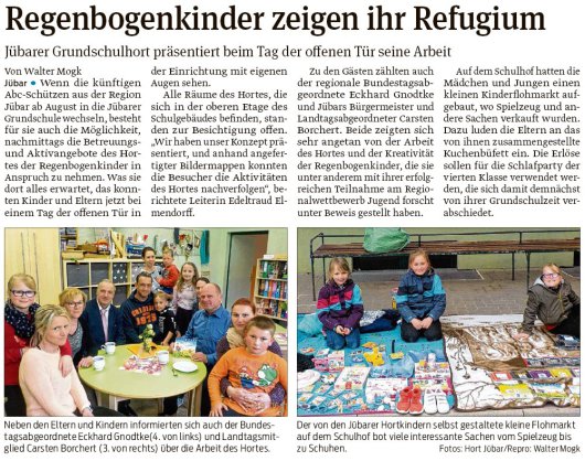 20190608 Volksstimme - Jübar - Grundschulhort - Tag der offenen Tür (Walter Mogk)