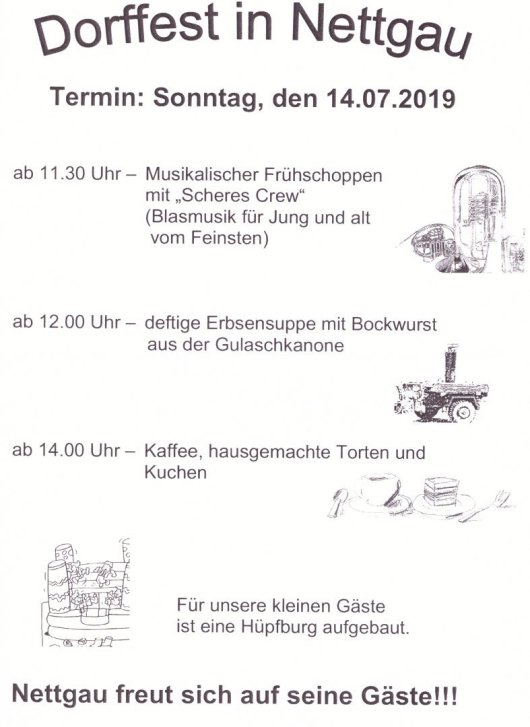 - Nettgau - Dorf-Sommerfest mit 'Scheres Crew' -