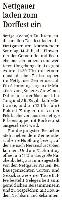 20190710 Volksstimme - Nettgau - Dorffest 2019 (Walter Mogk)