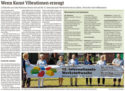 20190802 Volksstimme - Nettgau-Mainz-Lüben - Kunsthistorikerin auf der 15. IWW (Anke Pelczarski)