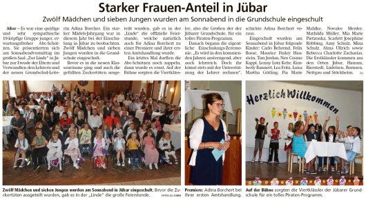 20190819 Altmark Zeitung - Jübar - Einschulung 2019 (Kai Zuber)
