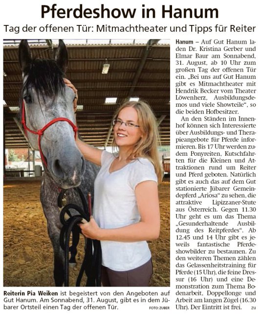 20190822 Altmark Zeitung - Hanum - Tag der offenen Tür auf Gut Hanum (Kai Zuber)
