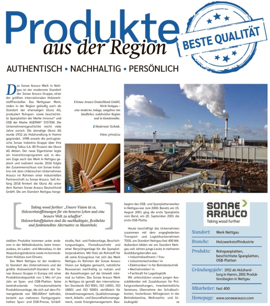 20190906 Altmark Zeitung - Nettgau - Sonae Arauco Holzwerkstoffhersteller (Kai Zuber)