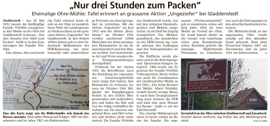 20191123 Altmark Zeitung - Gladdenstedt - Ohre-Mühle wurde 1952 verlassen (Kai Zuber)