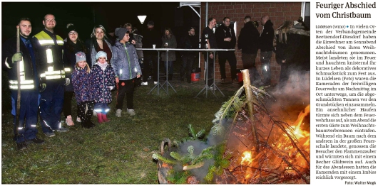 20200113 Volksstimme - Lüdelsen - FFW-LÜ - Abschied vom Weihnachtsbaum (Walter Mogk)