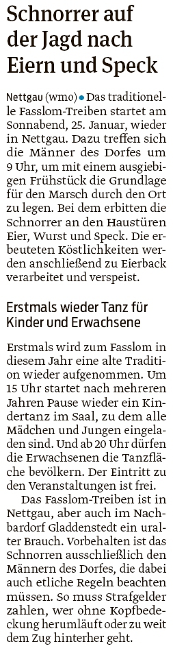 20200114 Volksstimme - Nettgau - Fasslom mit Tanz für Jung und Alt (Walter Mogk)