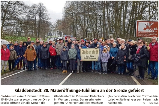 20200203 Altmark Zeitung - Gladdenstedt und Radenbeck - Treffen an Landesgrenze (Kai Zuber)