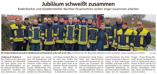 20200207 Altmark Zeitung - Gladdenstedt - FFW - Engere Zusammenarbeit mit Radenbeck (Kai Zuber)