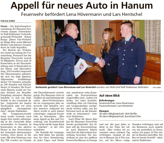 20200213 Altmark Zeitung - Hanum - FFW - Beförderungen für Lena und Lars (Kai Zuber)