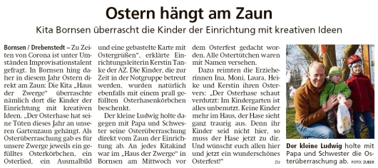 20200411 Altmark Zeitung - Bornsen-Drebenstedt - Osterüberraschung (Kai Zuber)