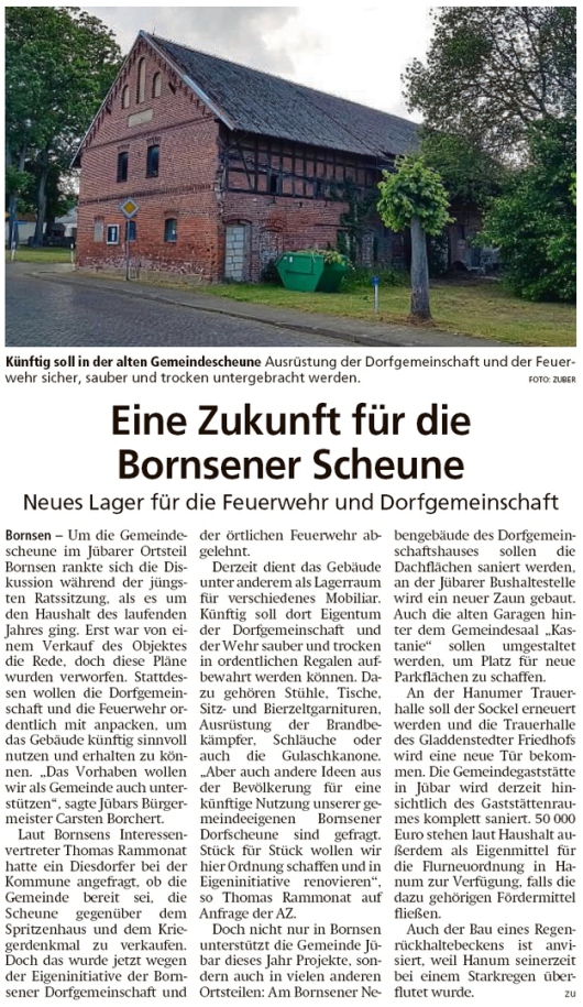 20200609 Altmark Zeitung - Bornsen - Scheune mit Zukunft (Kai Zuber)