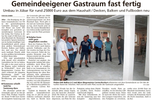 20200622 Altmark Zeitung - Jübar - Gemeindegastraumumbau für 25000€ (Kai Zuber)
