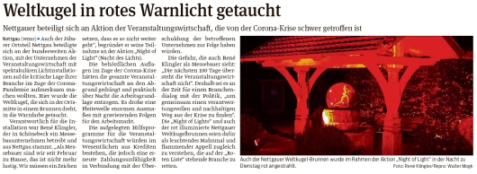 20200624 Volksstimme - Nettgau - Night of Light am Weltkugelbrunnen (Walter Mogk)