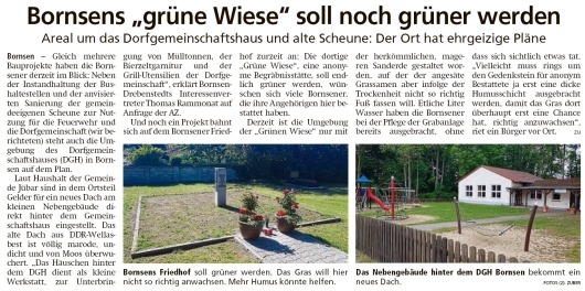 20200626 Altmark Zeitunge - Bornsen - Ort hat viele Sanierungspläne (Kai Zuber)