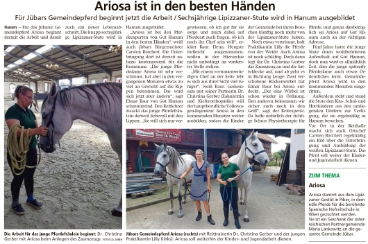 20200902 Altmark-Zeitung - Hanum - Gemeindepferd Ariosa ist in den besten Händen (Kai Zuber)