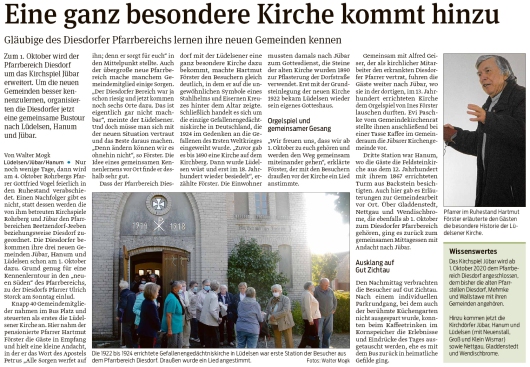 20200923 Volksstimme - Kirchspiel Jübar wird Diesdorf angegliedert (Walter Mogk)