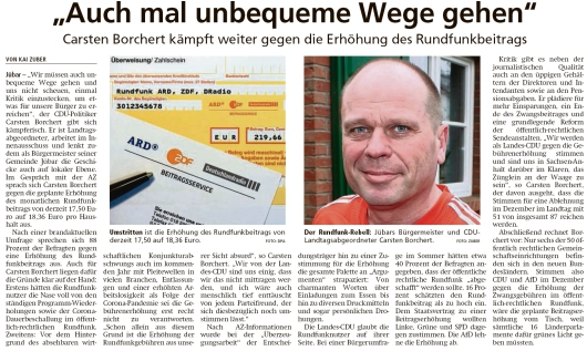 20201121 Altmark Zeitung - Gemeinde Jübar - Rundfunkrebell Carsten Borchert (Kai Zuber)