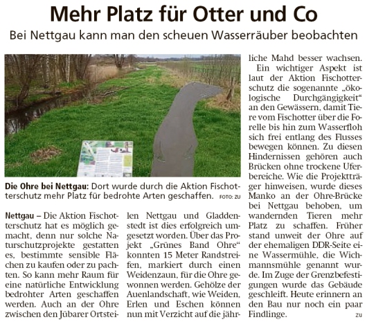 20210505 Altmark Zeitung - Nettgau - Aktion Fischotterschutz an der Ohre (Kai Zuber)