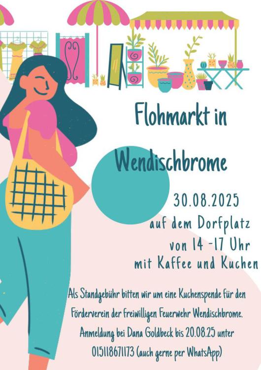 20250830 Einladung zum Flohmarkt in Wendischbrome