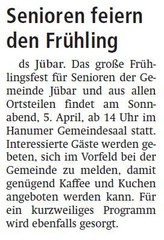 20140403 Volksstimme - Hanum - Senioren Frühlingsfest